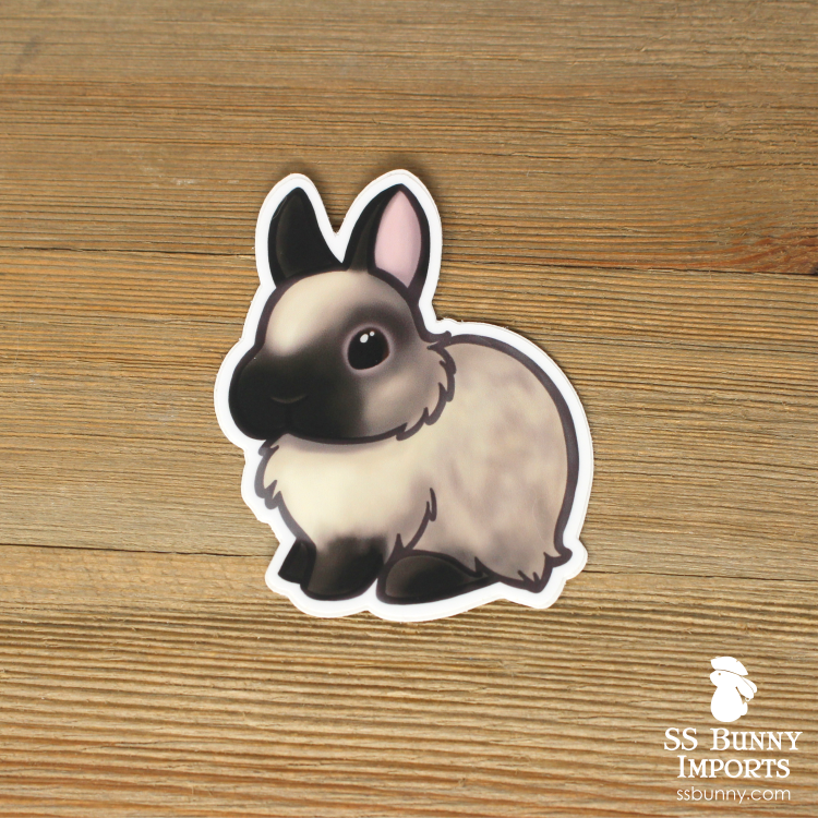 Sable point dwarf bunny sticker – SS Bunny Imports