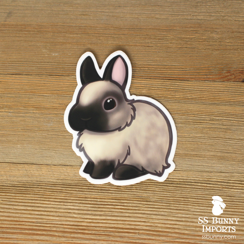 Sable point dwarf bunny sticker