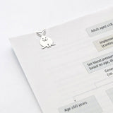 Etched rabbit paper clips