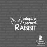 Adopt a rescued rabbit decal