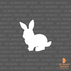 Chibi bunny silhouette decal