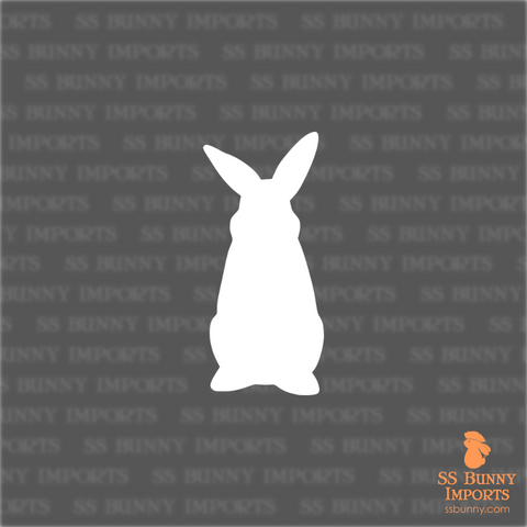 Curious rabbit silhouette decal