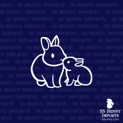 Dwarf bunny family decal