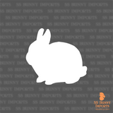 Dwarf rabbit silhouette decal
