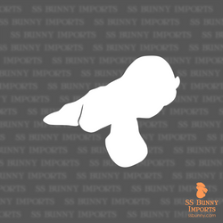 English Lop silhouette decal