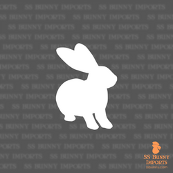 Flemish Giant silhouette decal