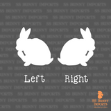 Grooming rabbit silhouette decal