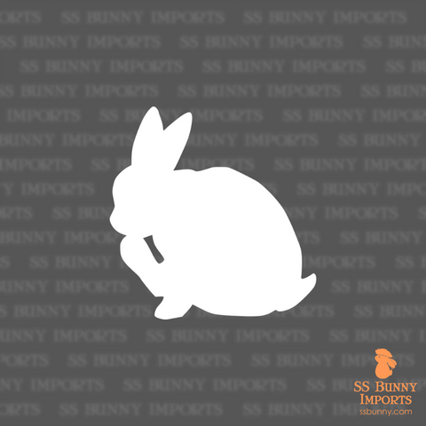 Grooming rabbit silhouette decal
