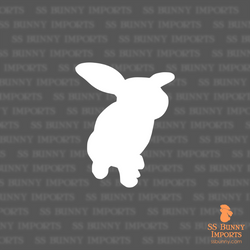 Helicopter bunny silhouette decal