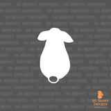 Lop rabbit back silhouette decal