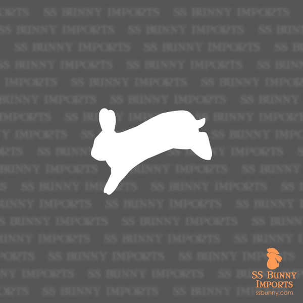 Jumping rabbit silhouette decal
