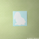 Loppy bunny silhouette decal