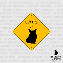 Beware of Lionhead Bunny sign