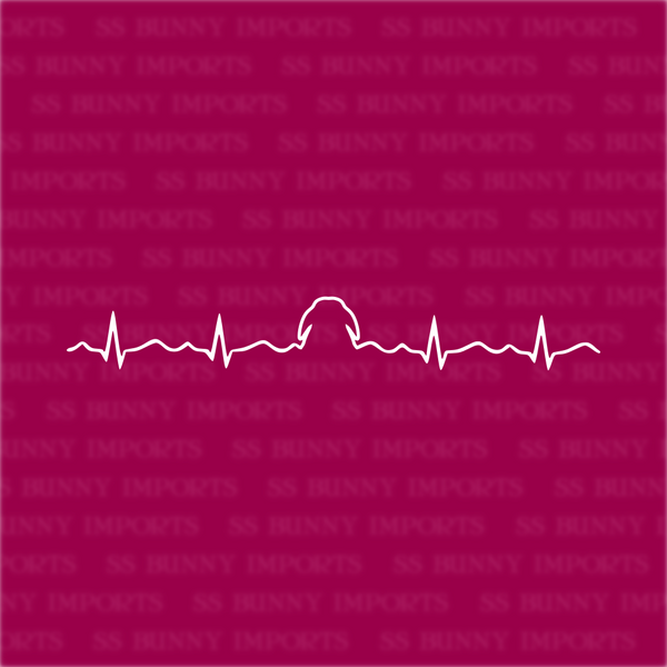 Lop bunny heartbeat decal