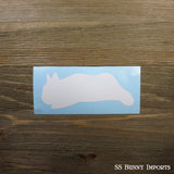 Napping dwarf bunny silhouette decal