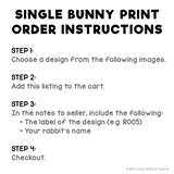 Single bunny print - existing rabbit design, custom name