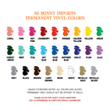 25x 1" kissing bunnies silhouette decals