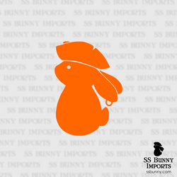 Pirate bunny silhouette decal
