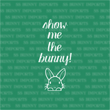 Show me the bunny! - peeking rabbit decal