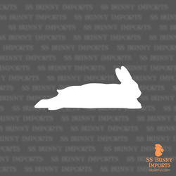 Sleeping bunny silhouette decal