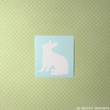 Sitting rabbit silhouette decal
