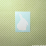 Half lop bunny silhouette decal