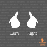Half lop bunny silhouette decal