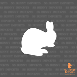 Washing bunny silhouette decal