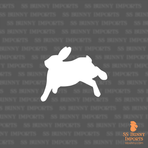 Bunny binky silhouette decal